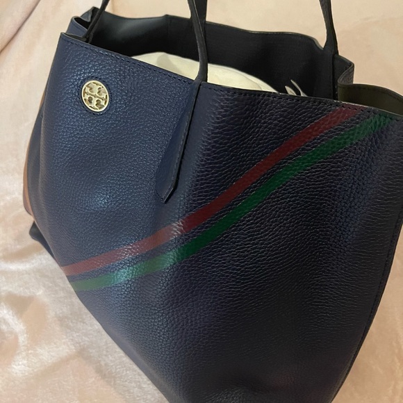 🌸Tory Burch Printed Stripe Tote Bag *EXCLUSIVE🌸 - Picture 6 of 9